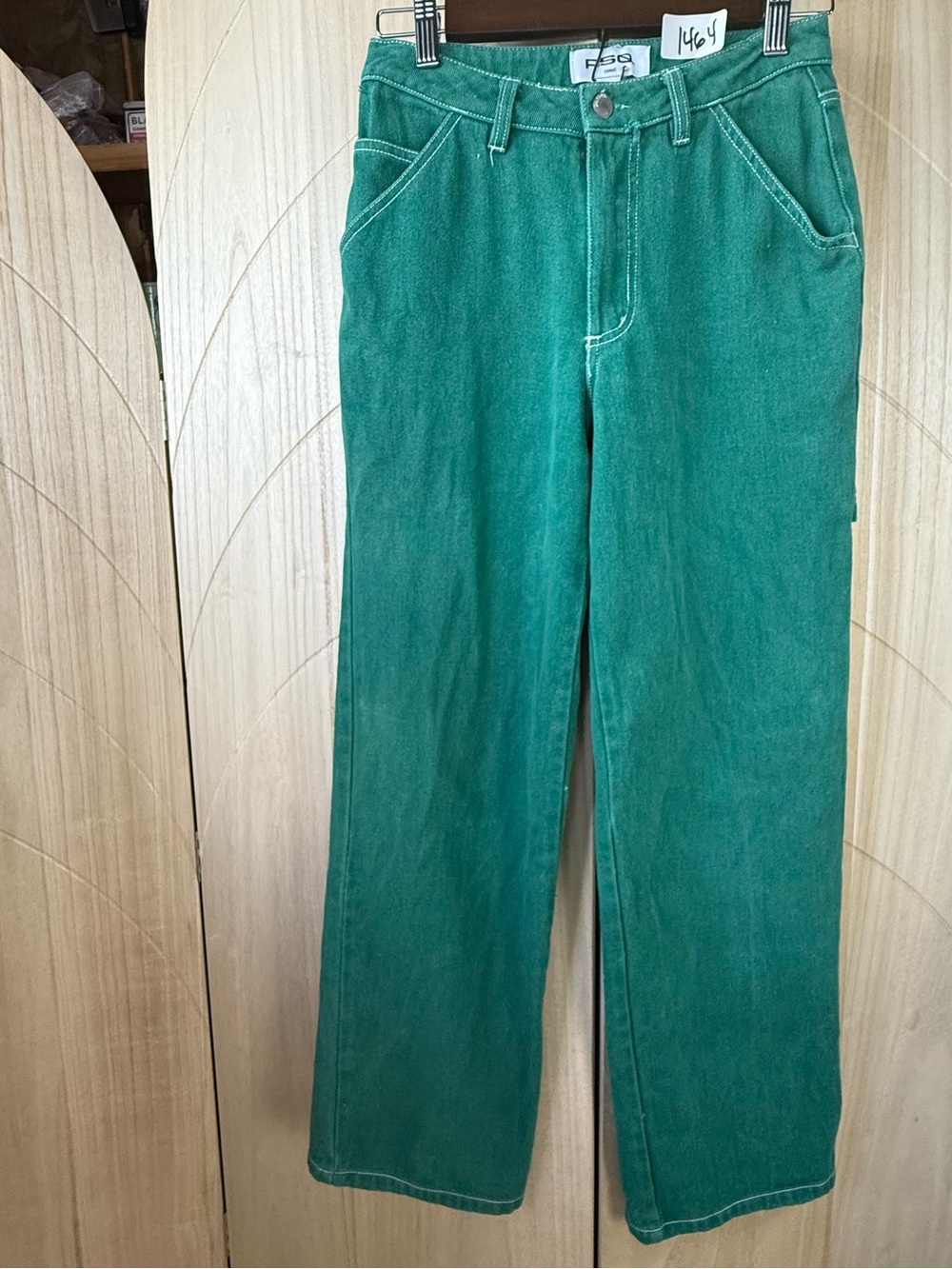RSQ Forest Green Contrast Stitch Carpenter Pants XS 🌲 Skater Utility